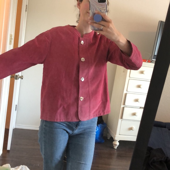 Vintage Pink Leather Jacket - Picture 3 of 6